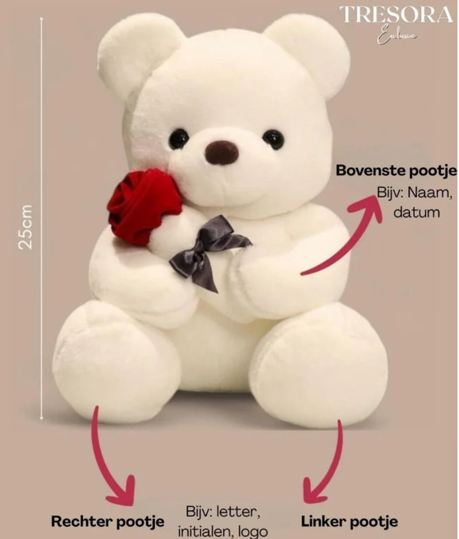 Luxe gepersonaliseerde knuffelbeer